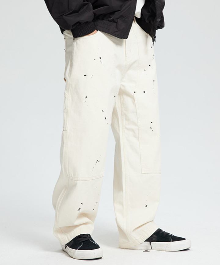スプラッシュペイント ストレートパンツ メンズ SPLASH PAINT STRAIGHT PANTS / 2COLORS