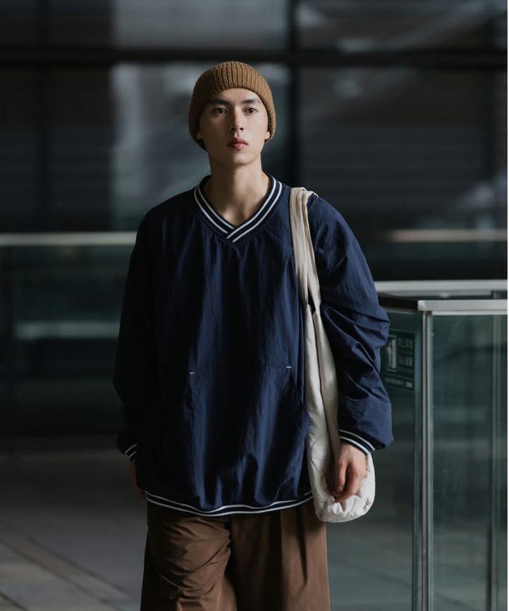Vͥåץ륪С  V-NECK PULLOVER SHIRT / 2COLORS