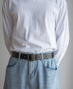 スクエアバックルレザーベルトメンズ SQUARE BUCKLE LEATHER BELT /2COLOR