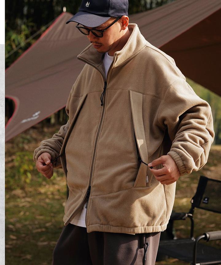 ハイネック フリースジャケット メンズ HIGH NECK FLEECE JACKET / 2COLOR