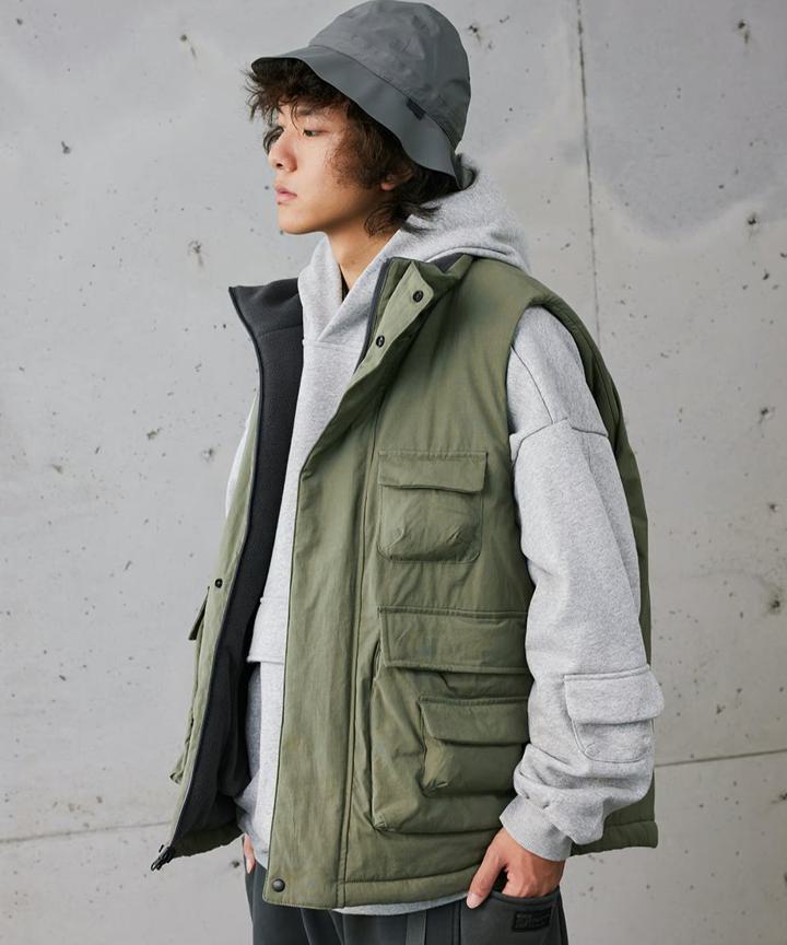С֥٥  REVERSIBLE DOWN VEST / 2COLORS