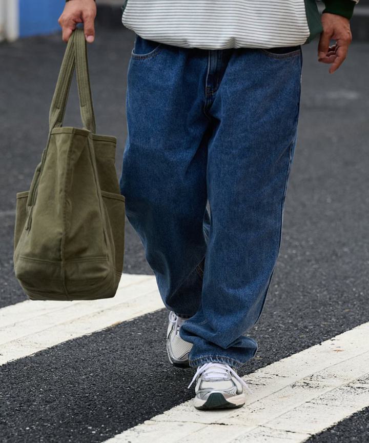 ウォッシュドテパードデニムパンツ メンズ WASHED TAPERED DENIM PANTS / 2COLORS