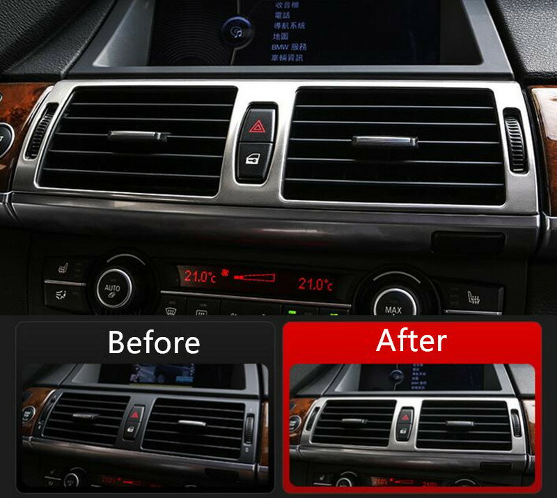 BMW x5 E70 x6 E71 コンソール エアコン ベント クローム 車 パーツ 内装用品