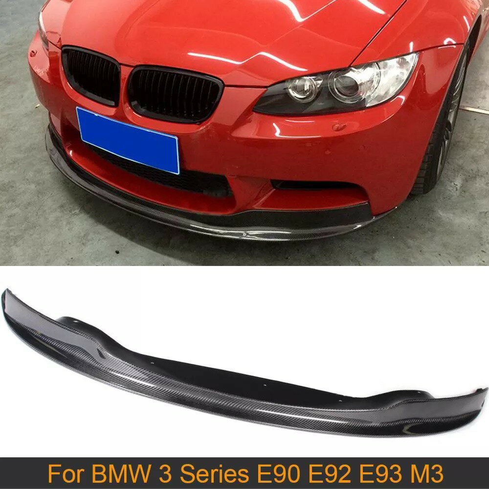 BMW E90 E92 E93 M3 カーボン フロントスポイラー フロントリップスポイラー エアロ スプリッタ 取り付..
