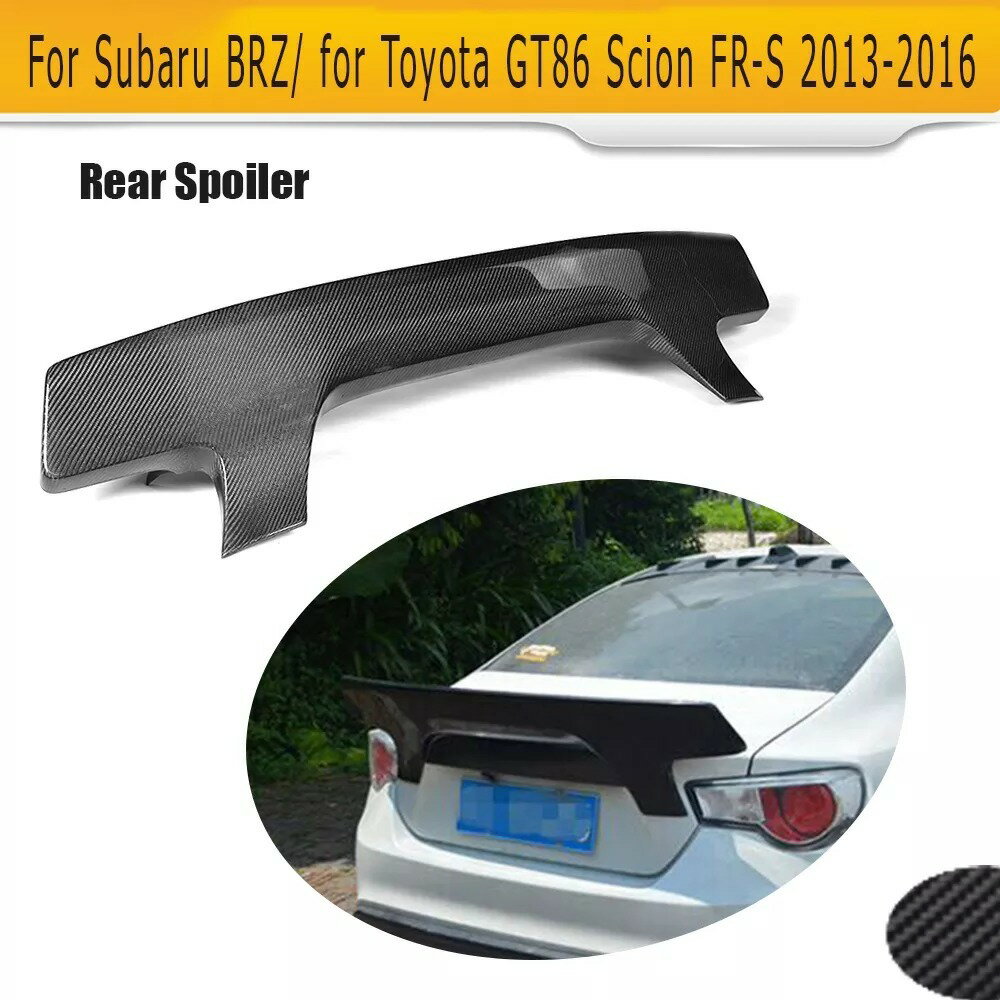 トヨタ GT86 サイオンFR SスバルBRZ 2013年 2016年 カーボンファイバー ウィングリップ用トランクリアスポイラー ウィング