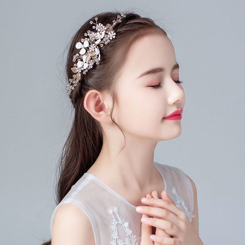 プレティクの[即納] 髪飾り 発表会 ヘッドドレス ヘアアクセサリー キッズ レディース 子供 ピアノ発表会 クリップ ヘアクリップ 髪飾り 手作り 花モチーフ サイドクリップ フォーマル ヘッドドレス ビジュー パール｜アングル3