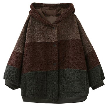 両面2WAY ボアコート ボア コート アウター フード付き ジャケット ミディアム丈 長袖 あったか 防寒 レディース ゆったり 大きめ 大きいサイズ L 2L 3L 秋冬