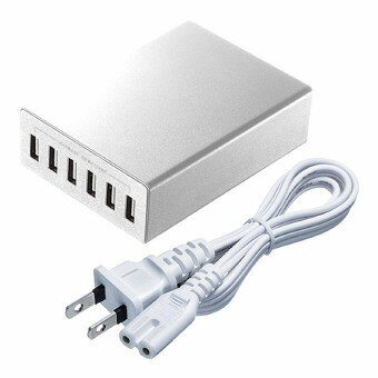USB充電器(6ポート・合計12A) ホワイト(B) (ACA-IP67W) 単品 [キャンセル・変更・返品不可]