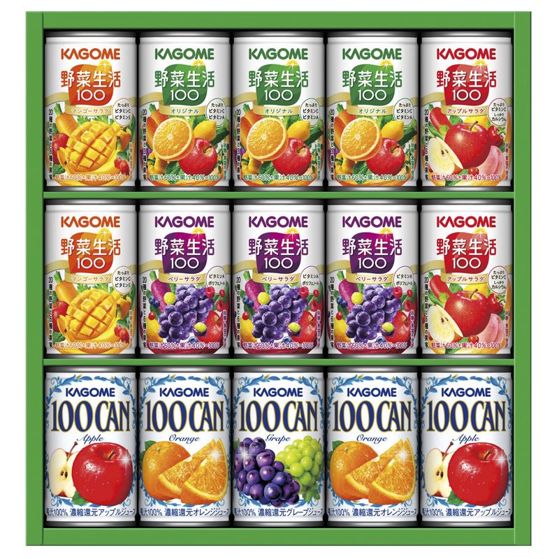 お歳暮 カゴメ フルーツ+野菜飲料ギフト No20 (KSR-20G)のサムネイル