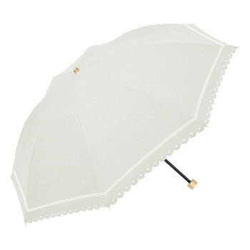 DENIM BORDER PARASOL 日傘 折りたたみ 軽量 ホワイト DBP-3F50-SH-WH [ラッピング不可][代引不可][同梱不可]