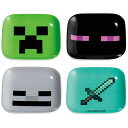 Minecraft メラミンミニプレート(四角)4Pセット スケーター [キャンセル・変更・返品不可]