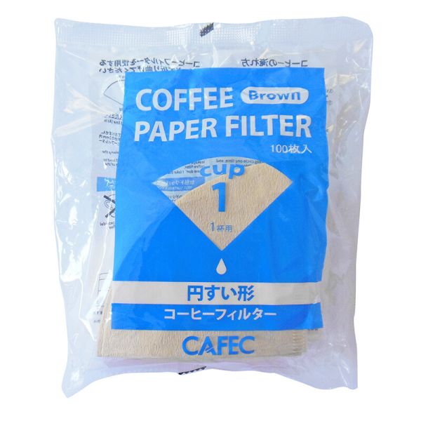 三洋産業 CAFEC トラディショナルシリーズ 円すい形 コーヒーフィルター 100枚入 1杯用 ブラウン CC1-100B [キャンセル・変更・返品不可]