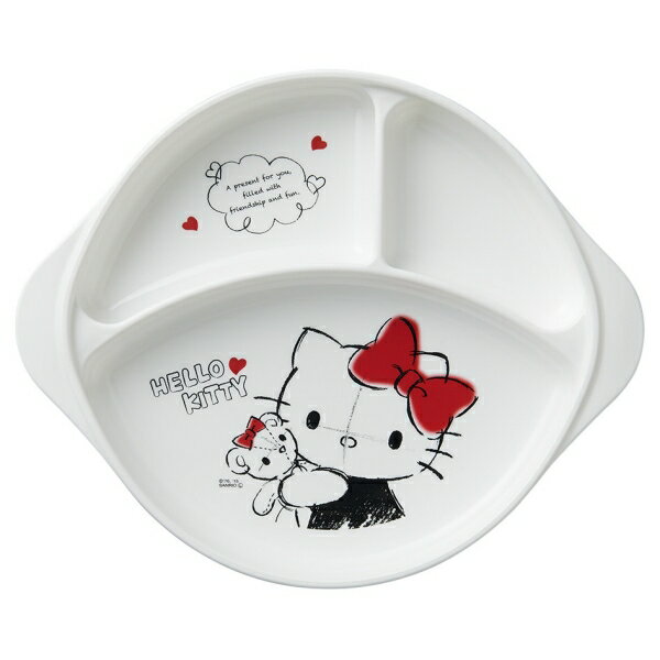 ハローキティ ランチ皿(足ゴム付) 子供食器 皿(日本製) [キャンセル・変更・返品不可]