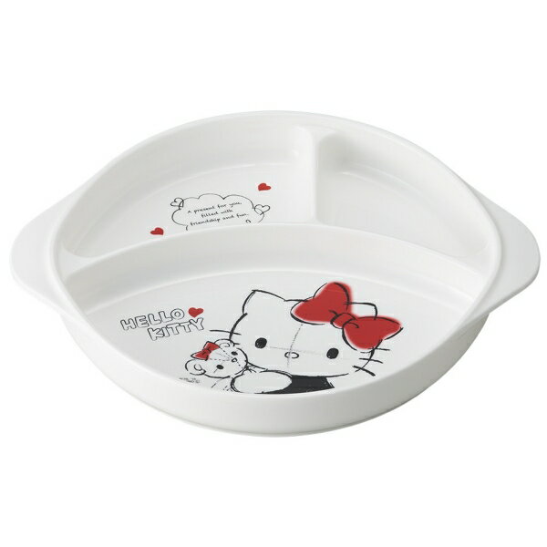 ハローキティ ランチ皿(足ゴム付) 子供食器 皿(日本製) [キャンセル・変更・返品不可]
