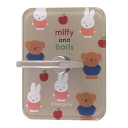 ミッフィー/スマートフォン用リング アクリル/miffy and boris_グレー [キャンセル・変更・返品不可]