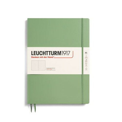 [LEUCHTTURM1917/ロイヒトトゥルム1917] ノート ハードカバー マスタースリム/A4+ ドット罫 セージ 363920 [キャンセル・変更・返品不可]