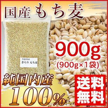 国産 もち麦 900g (純国内産10割) [メール便][送料無料]