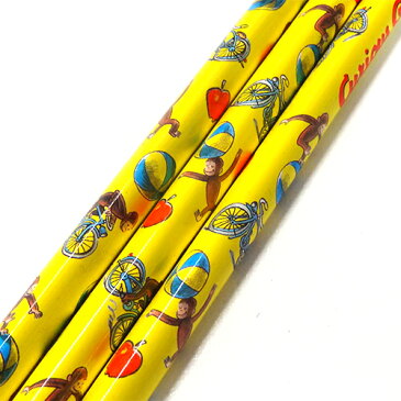 子供会 景品 えんぴつ おさるのジョージ 三角えんぴつ カラフル芯 送料込み メール便配送 12491 キュリアスジョージ Curious George 鉛筆 えんぴつ 文具 文房具 筆記用具