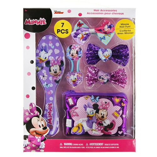 ミニーマウス ヘアアクセサリーセット 7PCS 13263 ミニー Disney MINNIE ヘアブラシ ヘアゴム りぼん ..