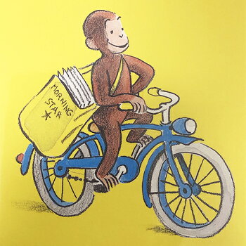 おさるのジョージクリスマスポストカード(リース)300fCuriousGeorgeキュリアスジョージ輸入クリスマスカードx'maschristmasかわいいキャラクターグッズ送料無料メール便配送