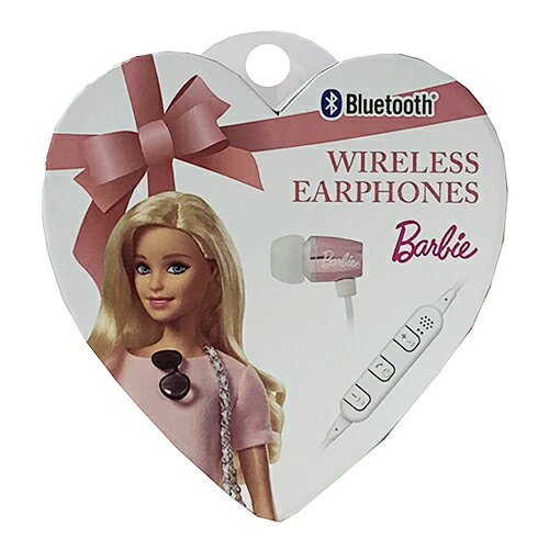 バービー ワイヤレスイヤホン (シェルピンク) 14033 Barbie ワイヤレス Bluetooth イヤホンマイク マイク スマホ iPhone グッズ 携帯 女の子 女子 中学生 高校生 スマートフォン かわいい おしゃれ ネックレスタイプ ピンク たのしいかいしゃ メール便不可