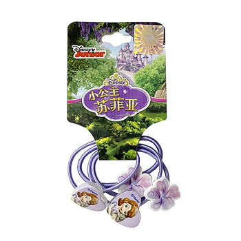 アリエルハートビーズダイカットヘアゴム4つセット13737ディズニープリンセスDISNEYPrincessディズニーヘアアクセサリー水色キッズヘア子供会ビンゴ景品メール便可