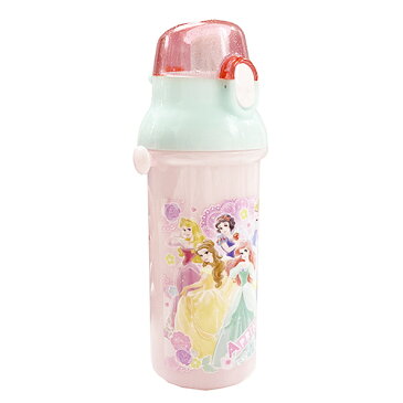 ディズニープリンセス 水筒 ワンタッチボトル 480ml 15233 ダイレクト 直のみ すいとう スポーツボトル お弁当 ランチ 子ども こども キッズ キャラクター グッズ キャラクター 雑貨 かわいい ピンク ラメ スケーター グッズ メール便不可