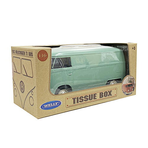 フォルクスワーゲン バス テッシュケース (GN) pud671 ワーゲンバス ワーゲン ティッシュペーパー ソフトパック 車 グリーン レトロ インテリア 収納 ティッシュカバー 小物入れ おしゃれ かわいい かっこいい キャラクター 雑貨 グッズ メール便不可【10p】