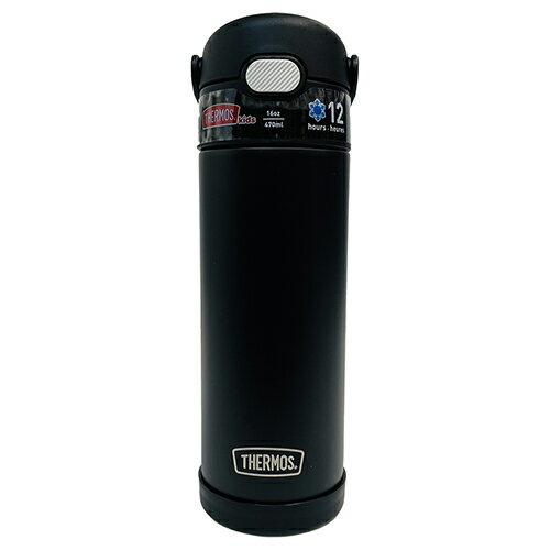 サーモス 直飲み ボトル F411 ( マットブラック ) 15664 THERMOS 水筒 保冷 470ml ステンレス ワンタッチ スリム 軽量 黒 ブラック キッズ 男女兼用 大人 幼児 小学生 シンプル カラフル ランチ グッズ 水分補給 熱中症対策 輸入品 インポート【ss】