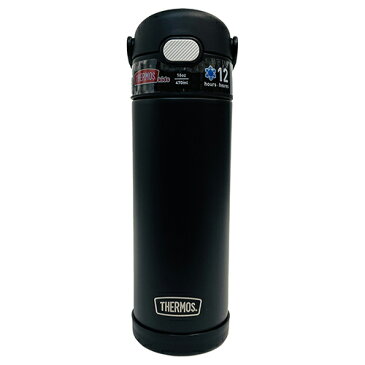 サーモス 直飲み ボトル F411 ( マットブラック ) 15664 THERMOS 水筒 保冷 470ml ステンレス ワンタッチ スリム 軽量 黒 ブラック キッズ 男女兼用 大人 幼児 小学生 シンプル カラフル ランチ グッズ 水分補給 熱中症対策 輸入品 インポート【ss】