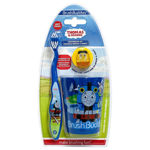 񂵂g[}X uV & Rbv Zbg (xbJ 22) CG[ 15713a THOMAS q Ԃ炵  c LbY j̎q Lbvt g[}X A Thomas & Friends Toothbrush Set BRUSH CAP Rebecca