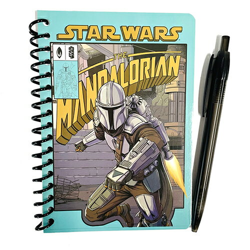 スターウォーズ ザ マンダロリアン メモ＆ペン セット 16002 STARWARS ザチャイルド ベビーヨーダ グッズ 文具 文房具 ノート リングノート メモ帳 ペン ステーショナリー ステーショナリーセット 罫線入り ボールペン 0.6mm 黒インク キャラクター 雑貨 インポート 輸入品