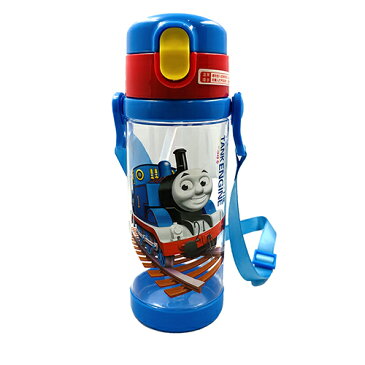 水筒 ストラップ付 プラボトル 500ml ( きかんしゃ トーマス ) 15325 ワンタッチ オープン すいとう ボトル ショルダー ストローボトル ストロー付き きかんしゃトーマス 機関車 SL 乗り物 青 ブルー かわいい かっこいい 幼児 保育園 幼稚園 輸入品 インポート