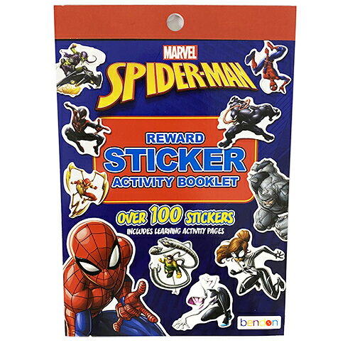 スパイダーマン ステッカー アクティビティー ブックレット 17088 シール 英語 アルファベット 数字 知育 ワークブック シール遊び 男の子 かっいい マーベル MARVEL Disney キャラクター グッズ 雑貨 ステーショナリー インポート 輸入品