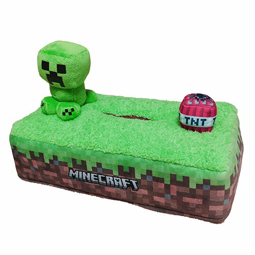 マインクラフト ティッシュケース ジオラマティッシュケース ( クリーパー ) 17309 マイクラ グッズ ボックスティッシュケース ぬいぐるみ TNT 草ブロック インテリア 生活雑貨 ゲーム ゲームキャラ キャラクターグッズ 雑貨 Minecreft Creeper Mob MCT-JT-CP [2]