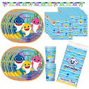 ベイビーシャーク パーティーグッズ セット 5アイテム yts0451 BABY SHARK 使い捨て 食器 パーティー 紙皿 紙ナプキン 紙コップ テーブルカ...