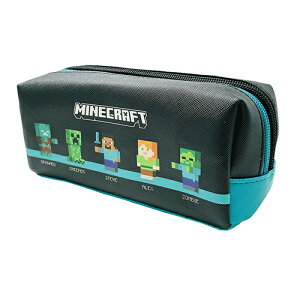 マインクラフト BOXポーチ ミント 16244 マイクラ グッズ Minecraft ゲーム キャラクター マイクラグッズ ペンポーチ ペンケース 筆箱 ポーチ ジッパー ダブルファスナー Mob ブラック 黒 ミントグリーン かわいい ゲームキャラ 雑貨 アイテム ケイカンパニー MCT-BO-MT