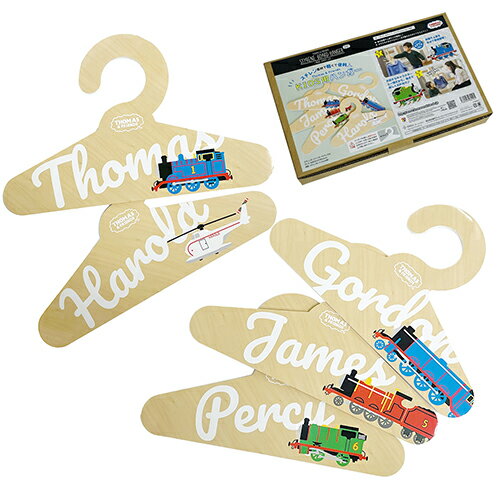 Rakuten - きかんしゃトーマス キッズ用 スチレンボード ハンガー ( ナチュラル ) 16283 Thomas トーマス グッズ キャラクターグッズ 衣類整理 はんがー 5本組 ハンガーセット かわいい 幼児 保育園 幼稚園 ベビー キッズ 子供用 男の子 雑貨 インテリア