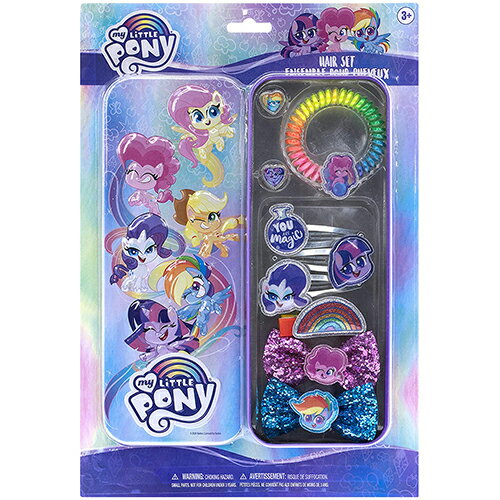 マイリトルポニー 缶ケース付き アクセサリー セット 16432 My Little Pony グッズ アクセ アクセサリー 指輪 リング ヘアアクセ おもちゃ おしゃれ カラフル レインボー ポップ こども キッズ かわいい 女の子 NY USA 輸入品 インポート ハズブロ