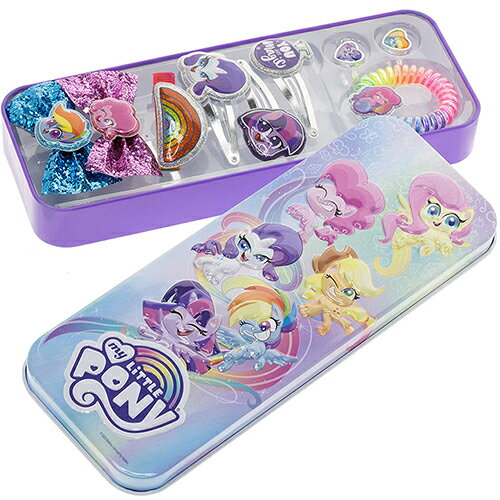 マイリトルポニー 缶ケース付き アクセサリー セット 16432 My Little Pony グッズ アクセ アクセサリー 指輪 リング ヘアアクセ おもちゃ おしゃれ カラフル レインボー ポップ こども キッズ かわいい 女の子 NY USA 輸入品 インポート ハズブロ