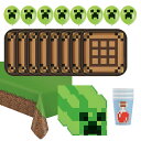 マインクラフト パーティーグッズ セット 5アイテム yts0292 マイクラ MINECRAFT 使い捨て パーティー 紙皿 紙ナプキン 紙コップ テーブルカバー 風船 バルーン 誕生日 誕生日会 お誕生日会 誕生会 男の子 女の子 飾り付け 輸入品 インポート Party Supplies