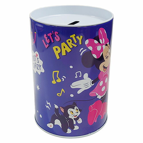 ミニー 貯金箱 ( パープル/パーティー ) 17340b MINNIE ちょきんばこ バンク 缶 Minnie Mouse saving bank Disney ミニーマウス ディズニー キャラクター 雑貨 グッズ インポート [2]