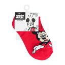 ミッキー 靴下 ( 赤 / 5 - 6 1/2インチ ) 17344n MICKEY MOUSE レッド 子供 くつした アンクルソックス くるぶし ソックス ...