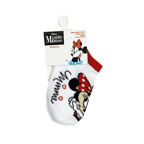 ミニー 靴下 ( 白 ／ 5 - 6 1/2インチ ) 17345h Minnie Mouse Disney ディズニー ホワイト 子供 くつした アンクルソックス くるぶし ソックス 女の子 幼児 キャラクター グッズ Socks 輸入品 インポート