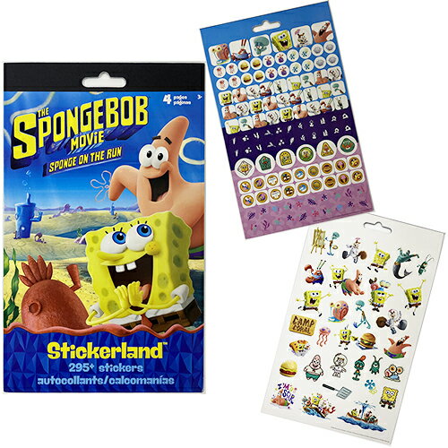 スポンジボブ ムービー ステッカーパッド 4シート 17624 シール ステッカー SpongeBob ご褒美シール ごほうび アメリカ キャラクター 雑貨 デコ デコレーション かわいい 輸入品 海外 インポート