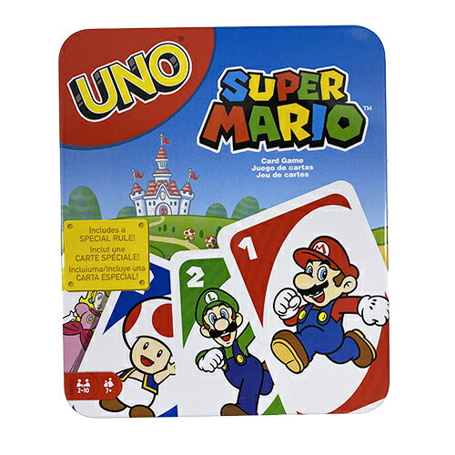 スーパーマリオ ウノ UNO 缶ケース入り 17724 SUPERMARIO Nintendo グッズ おもちゃ ゲーム テーブルゲーム カードゲーム ウノジュニア マリオ ルイージ キノピオ ピーチ キャラクター 輸入品 …