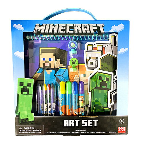 【訳あり】マインクラフト アートセット 6アイテム 17731bc マイクラ グッズ 文具 文房具 文具セット ペン カラーペン クレヨン くれよん シール ス...