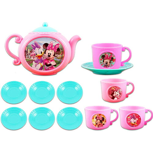 【訳あり】 ミニー ミニ ティー セット 13ピース 17747bc おもちゃ おままごと ごっこ遊び Disney ディズニー MINNIE ミニーちゃん デイジー 食器 カップ コップ ポット 女の子 幼児 ピンク かわいい キャラクター グッズ 輸入品 インポート 30586MIN 2
