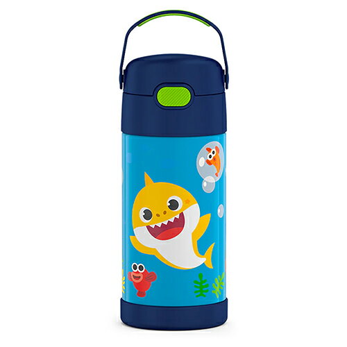 サーモス ストローボトル F410 ( ベイビーシャーク ) 17887 THERMOS 水筒 保冷 355ml ステンレス ストロー ワンタッチ BABYSHARK ちびざめ かわいい キッズ こども 幼児 小学生 幼稚園 保育園 カラフル キャラクター グッズ