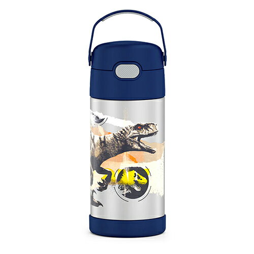 サーモス ストローボトル F410 ( ジュラシックワールド ) 17889 THERMOS 水筒 保冷 355ml ステンレス ストロー ワンタッチ Jurassic World 恐竜 かっこいい キッズ こども 幼児 小学生 幼稚園 保育園 カラフル キャラクター グッズ